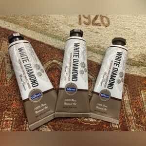 Lot of 3 Difeel WHITE DIAMOND Organic Intensive Moisturizing Hand Cream Vegan